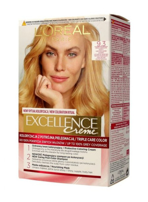 Loreal Excellence Creme Krem koloryzujący 9.3 bardzo jasny blond złocisty 1