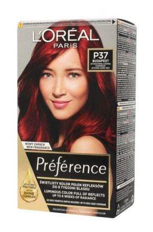 Loreal Preference Farba do włosów nr P37 Budapest - intensywna ciemna czerw