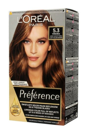 Loreal Preference Farba do włosów nr 5.3 Virginia - jasny złocisty brąz 1op