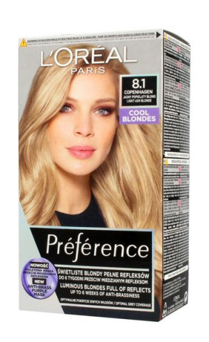Loreal Preference Farba do włosów nr 8.1 Copenhaguen - jasny popielaty blon