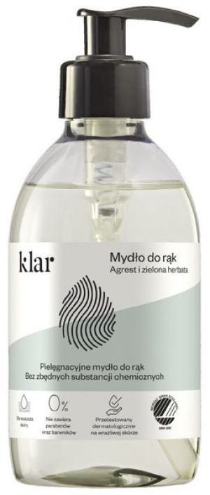 KLAR Pielęgnacyjne Mydło do rąk w płynie - Agrest i Zielona Herbata 300ml