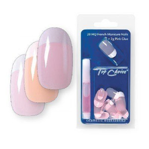 Top Choice Sztuczne paznokcie French Manicure Mleczny róż 7859MR