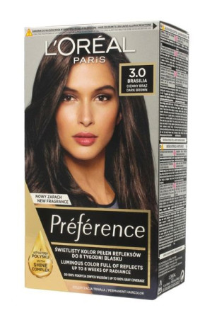 Loreal Preference Farba do włosów nr 3.0 Brasilia - ciemny brąz 1op.