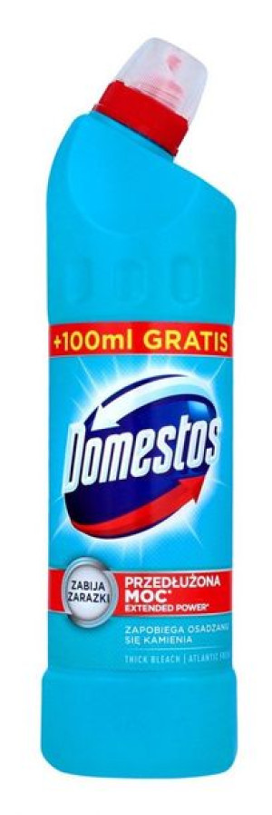 Domestos Atlantic Fresh Płyn Wc czyszcząco dezynfekujący 650+100 ml