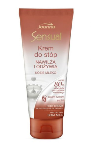 Joanna Sensual Krem do stóp nawilżająco-odżywczy z kozim mlekiem 100g