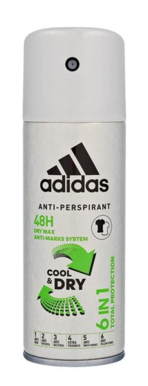 Adidas for Men Cool & Dry Dezodorant spray 6w1 150ml