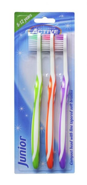 Beauty Formulas Active Oral Care Szczoteczka Junior (8-12 lat) mix kolorów