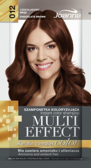 Joanna Multi Effect Color Keratin Complex Szamponetka 12 Czekoladowy Brąz 3