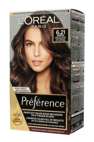 Loreal Preference Farba do włosów nr 6.21 Zurich - zimny opalizujący bardzo