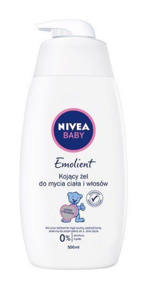 Nivea Baby Kojący Żel do mycia ciała i włosów Emolient 500ml