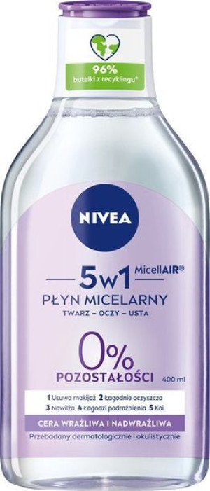Nivea Sensitive Płyn micelarny 5w1 do cery wrażliwej 400ml