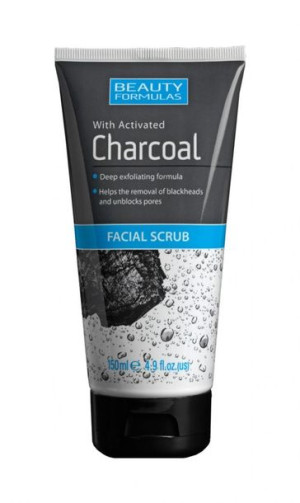Beauty Formulas Charcoal Peeling do twarzy głęboko oczyszczający z aktywnym