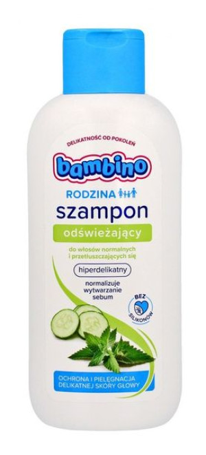 Bambino Rodzina Szampon do włosów odświeżający - włosy normalne i przetłusz