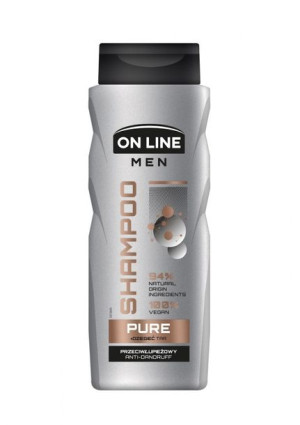 On Line Men Szampon do włosów Pure z dziegciem - włosy z tendencją do łupie