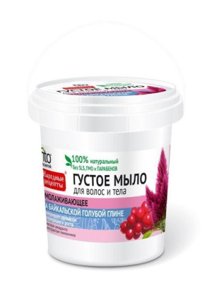 Fitocosmetics Przepisy Ludowe Gęste mydło do ciała i włosów na bazie glinki