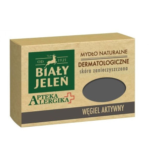 Biały Jeleń Apteka Alergika Mydło naturalne Węgiel Aktywny- skóra zanieczys