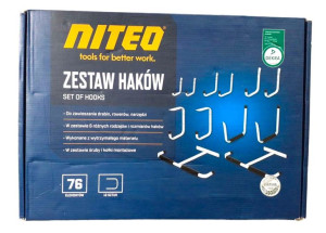 NITEO Tools Zestaw haków 76 elementów 12 szt
