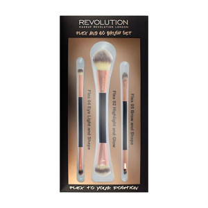 Makeup Revolution Brush Flex & Go Brush Set Zestaw pędzli do makijażu 1op.-
