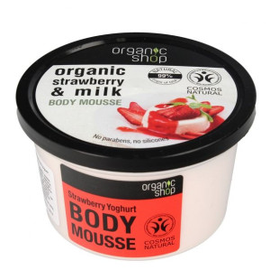 Organic Shop Mus do ciała Truskawki & Mleko 250ml