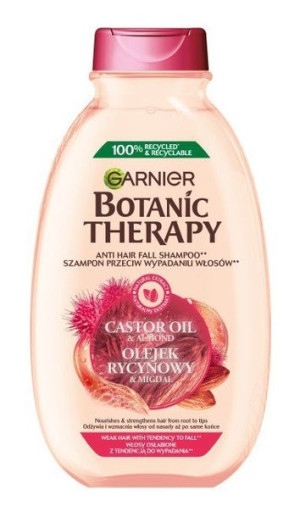 Garnier Botanic Therapy Olejek Rycynowy i Migdał Szampon do włosów osłabion