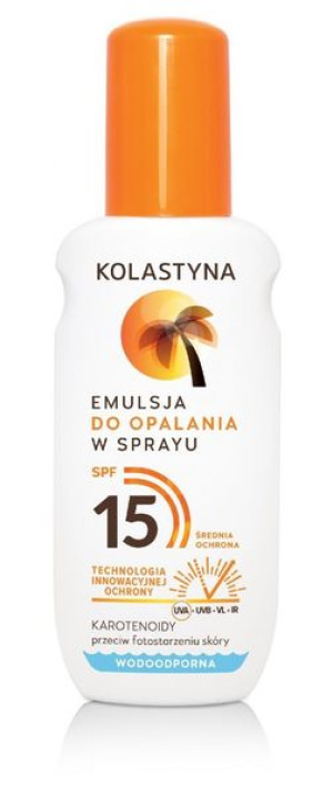 Kolastyna Opalanie Emulsja do opalania SPF15 - spray 150ml
