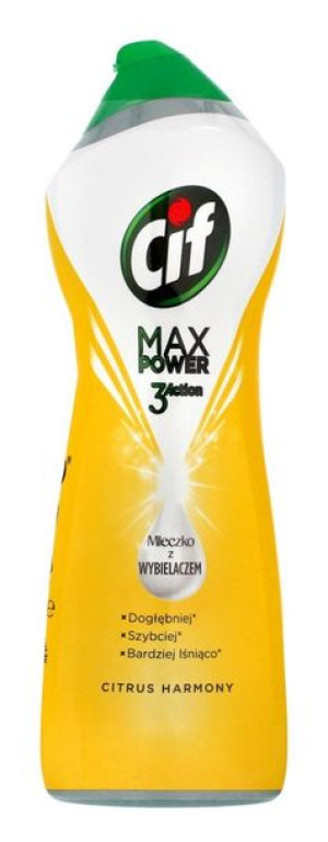 Cif Max Power Mleczko do czyszczenia z wybielaczem Citrus Harmony 1001g
