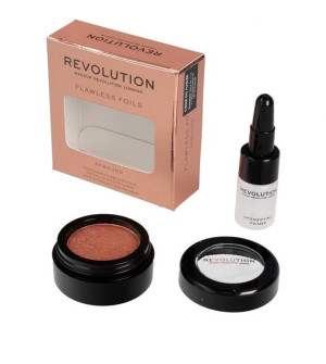 Makeup Revolution Flawless Foils Cień do powiek metaliczny+baza Rebound 1op