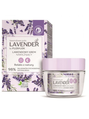 Floslek LAVENDER lawendowe pola Lawendowy krem nawilżający na dzień i na no