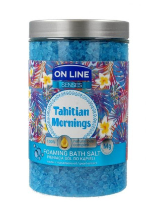 On Line Senses Pieniąca Sól do kąpieli Tahitian Mornings 480ml