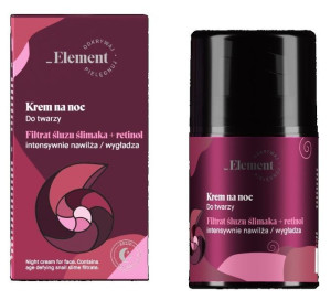 Element Filtrat Śluzu Ślimaka Krem na noc intensywnie nawilżający i wygładz