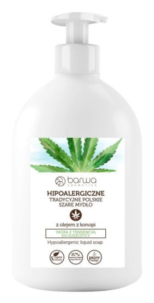 BARWA Hipoalergiczna Mydło w płynie tradycyjne polskie szare - z olejem z k