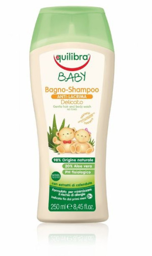 Equilibra Baby Delikatne Szampon do ciała i włosów dla dzieci 0+ 250ml