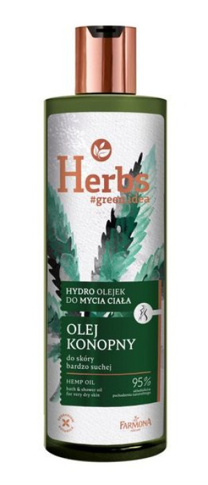 Farmona Herbs Hydro Olejek do mycia ciała - Olej Konopny 400ml