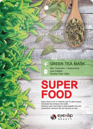 EYENLIP BEAUTY Super Food Maska na twarz w płacie Green Tea 23g