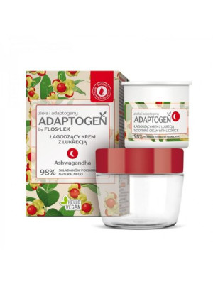 Floslek ADAPTOGEN Łagodzący krem z lukrecją na noc - EKO zestaw 50 ml