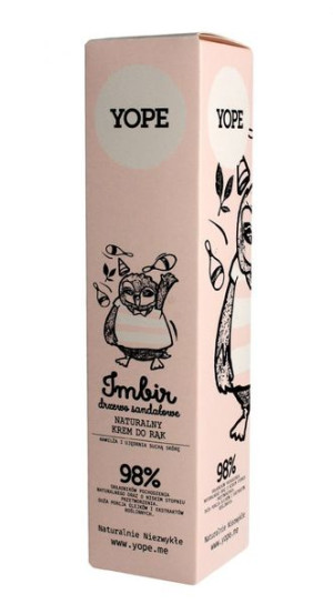 YOPE Krem do rąk IMBIR i DRZEWO SANDAŁOWE 100ml