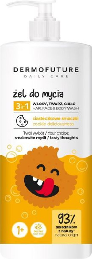 Dermofuture Daily Care Kids Żel 3in1 do mycia twarzy,ciała i włosów Ciastec