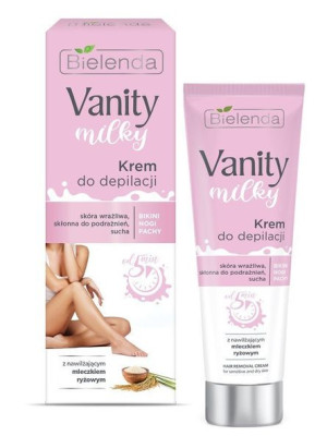 Bielenda Vanity Milky Krem do depilacji z mleczkiem ryżowym - nogi,bikini i