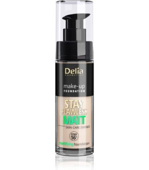 Delia Cosmetics Stay Flawless Matt Podkład matujący 16H nr 402 Light Beige