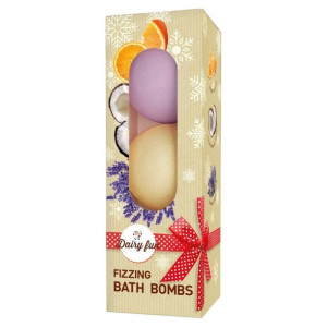Dairy Fun Orange Coconut Brownie Lavender Musujące kule do kąpieli 3 x 100