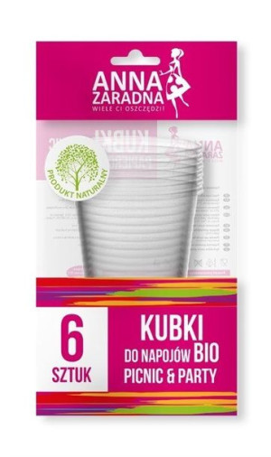 ANNA ZARADNA Kubki do napojów BIO 1op.-6szt.