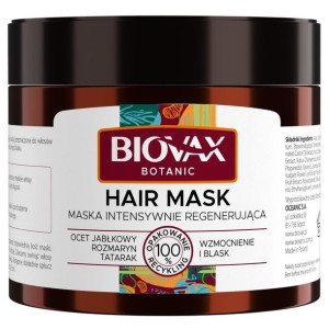 L`BIOTICA Biovax Botanic Maska do włosów intensywnie regenerująca - Ocet Ja