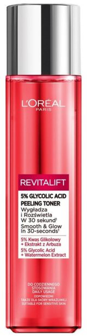 Loreal REVITALIFT Peeling-Toner złuszczający z Kwasem Glikolowym (5%) 180ml