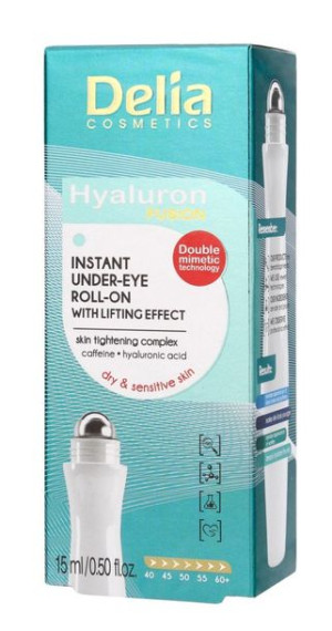 Delia Cosmetics Hyaluron Fusion 50+ Roll-on liftingujący pod oczy 15ml