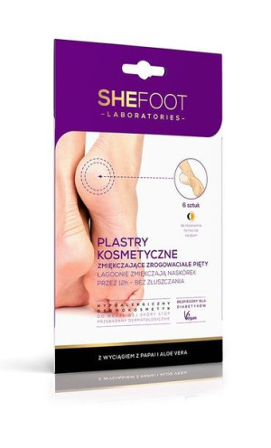 SheFoot Plastry kosmetyczne zmiękczające zrogowaciałe pięty- hypoallergenic