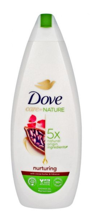 Dove Care By Nature Żel pod prysznic Nurturing - Cocoa Butter & Hibiscus 60