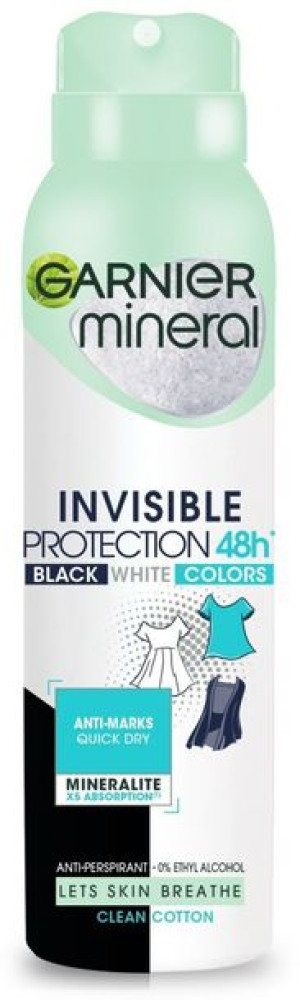 Garnier Mineral Dezodorant spray Invisible Protection 48h Clean Cotton- Bla