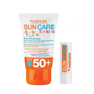 Floslek Sun Care Krem Do Twarzy Dla Dzieci 50ml Spf 50+ +pomadka Spf 30