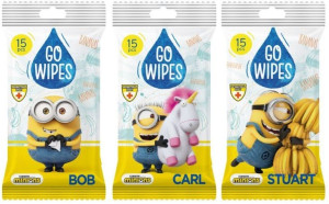 GoWipes Chusteczki nawilżane Minions - mix wzorów 1op.-15szt