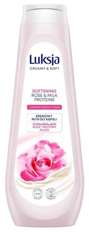 Luksja Creamy & Soft Kremowy Płyn do kąpieli - Wygładzające Róża i Proteiny